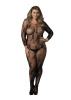 Floral Lace Long Sleeve Bodystocking